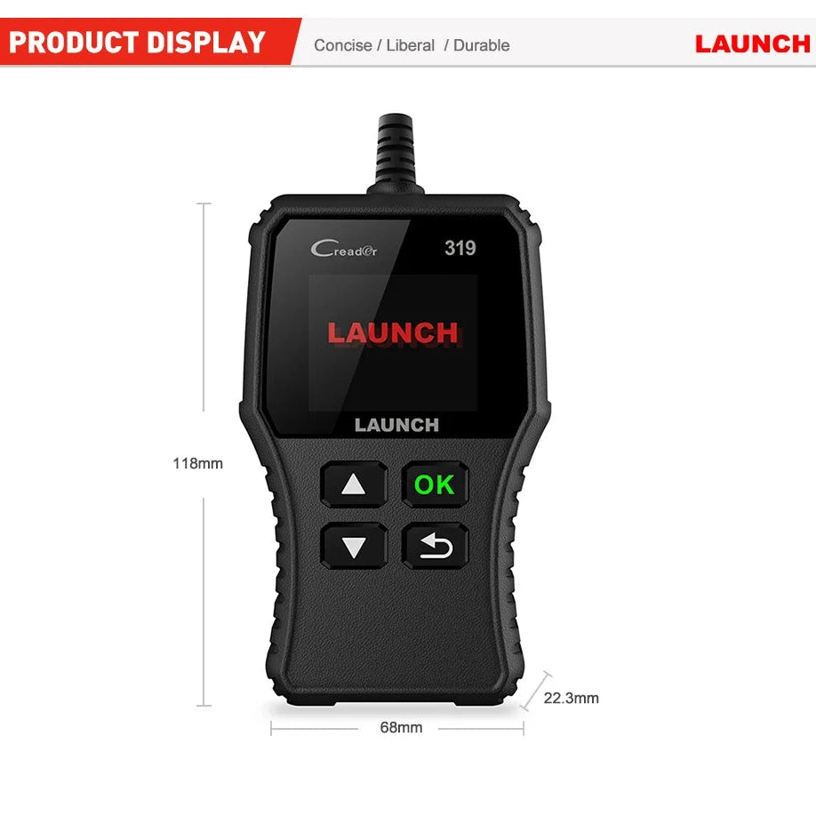 Launch X431 Creader 319 CR319 Auto Code Reader OBD2 Scanner Full OBDII EOBD Automotive Tools Obd2 Diagnostic Tool Professional