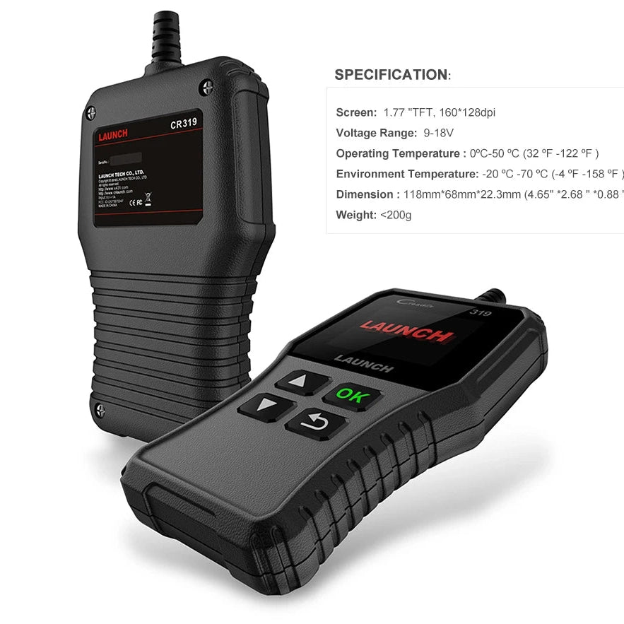 Launch X431 Creader 319 CR319 Auto Code Reader OBD2 Scanner Full OBDII EOBD Automotive Tools Obd2 Diagnostic Tool Professional