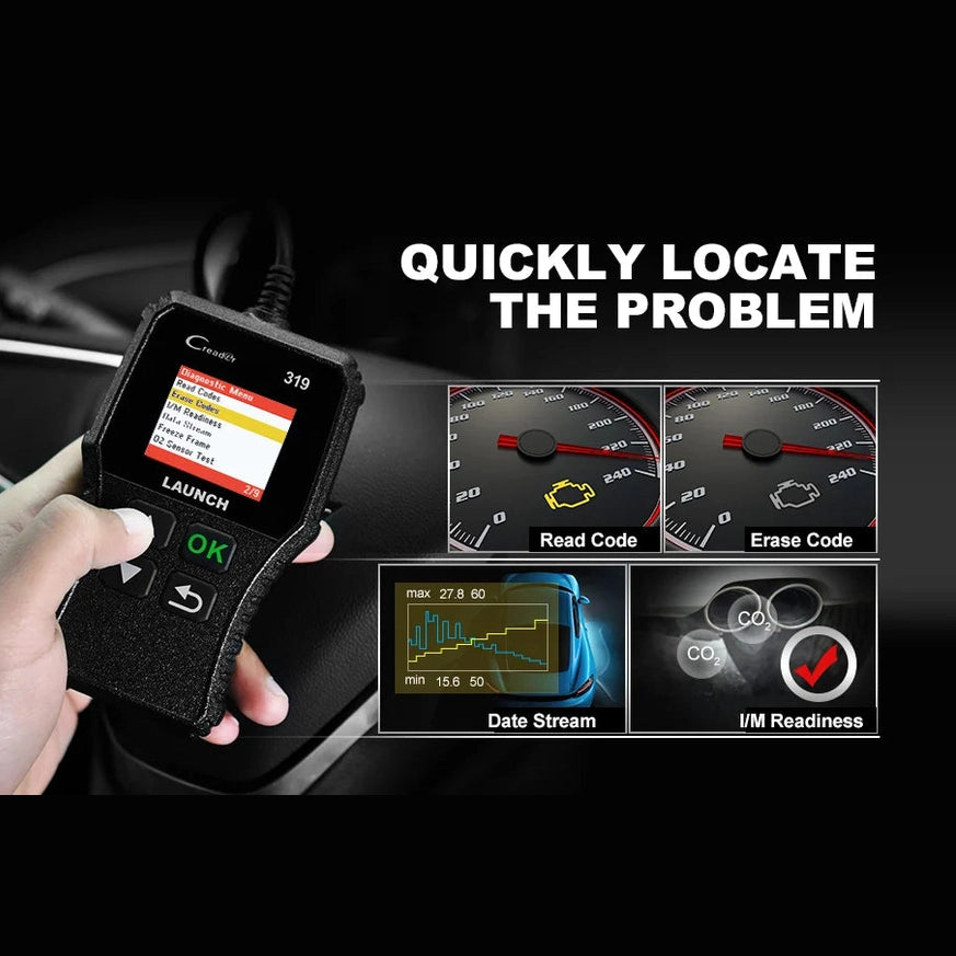 Launch X431 Creader 319 CR319 Auto Code Reader OBD2 Scanner Full OBDII EOBD Automotive Tools Obd2 Diagnostic Tool Professional