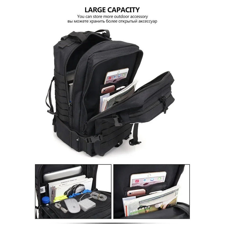 45L Man Tactical Backpacks Outdoor Traveling Bags Outdoor 3P School Pack EDC Molle Pack For Trekking Hunting Bag