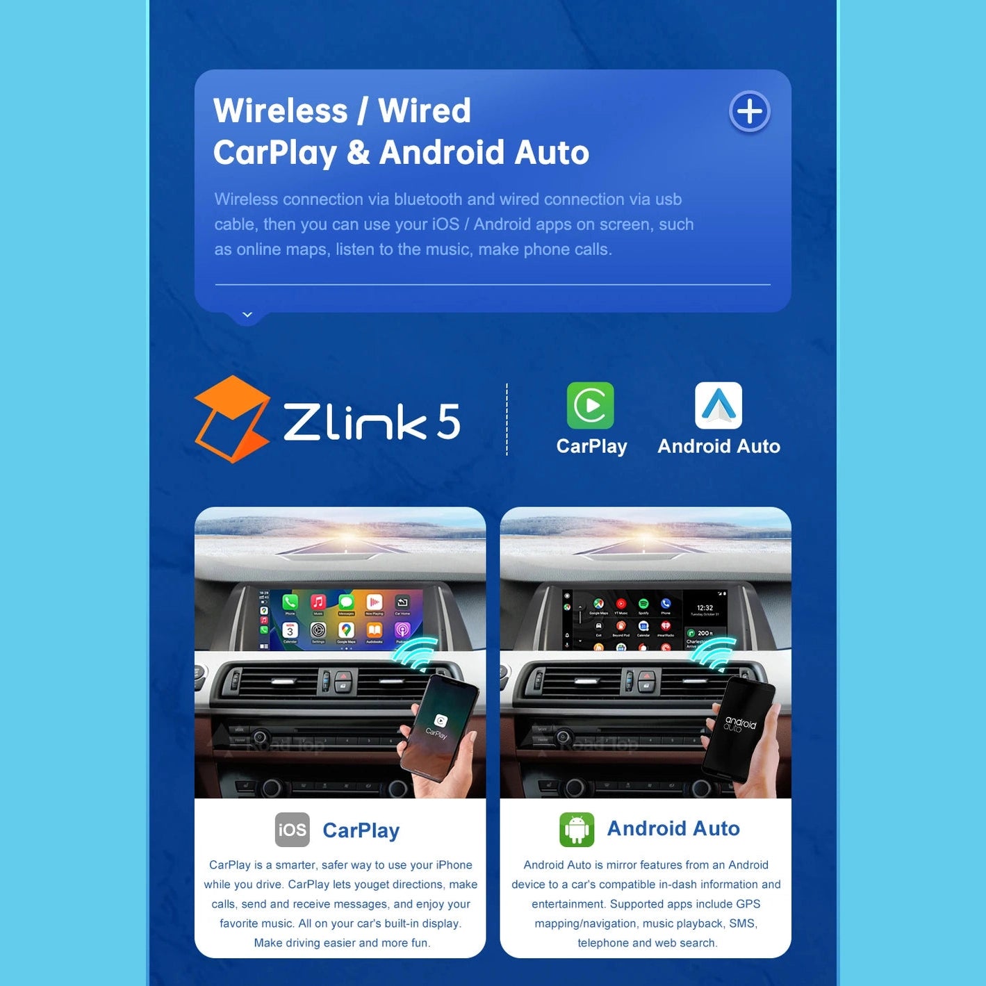 10.25 Inch Linux Display Multimedia Player For BMW Car 5 Series F10 F11 2011-2017 CIC NBT GPS Carplay Touch Screen