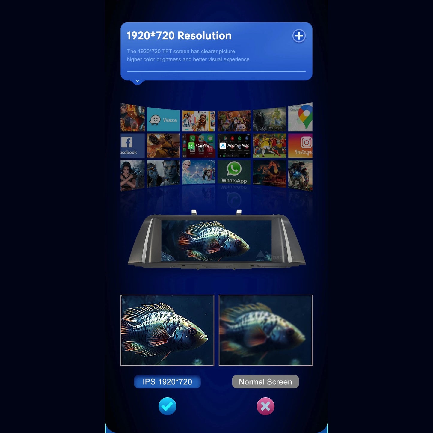 10.25 Inch Linux Display Multimedia Player For BMW Car 5 Series F10 F11 2011-2017 CIC NBT GPS Carplay Touch Screen