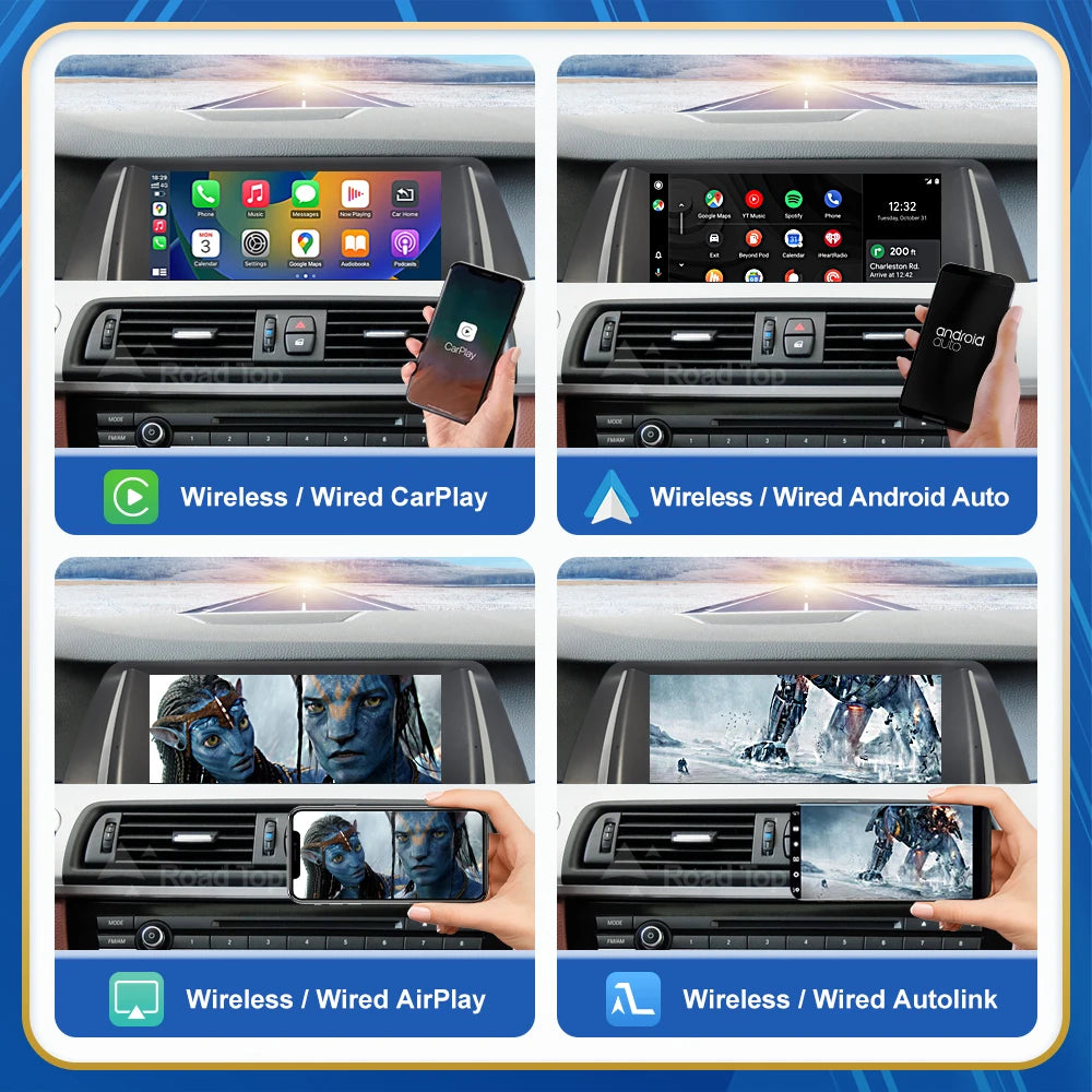 10.25 Inch Linux Display Multimedia Player For BMW Car 5 Series F10 F11 2011-2017 CIC NBT GPS Carplay Touch Screen