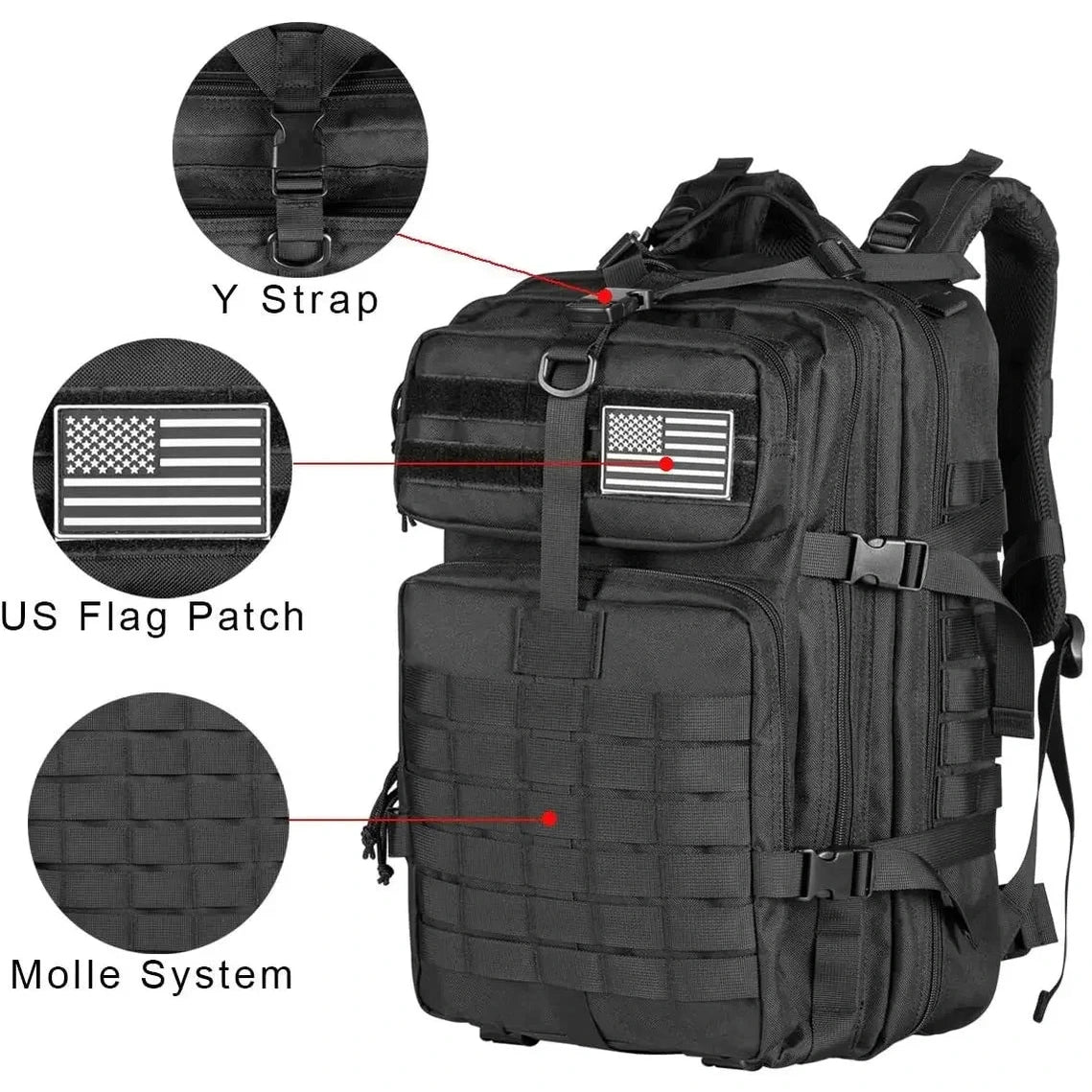 45L Man Tactical Backpacks Outdoor Traveling Bags Outdoor 3P School Pack EDC Molle Pack For Trekking Hunting Bag