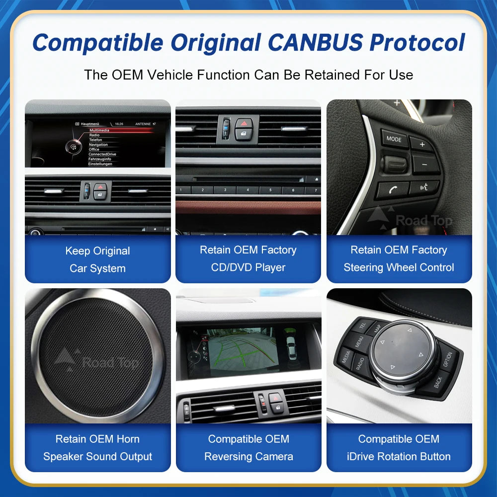 10.25 Inch Linux Display Multimedia Player For BMW Car 5 Series F10 F11 2011-2017 CIC NBT GPS Carplay Touch Screen