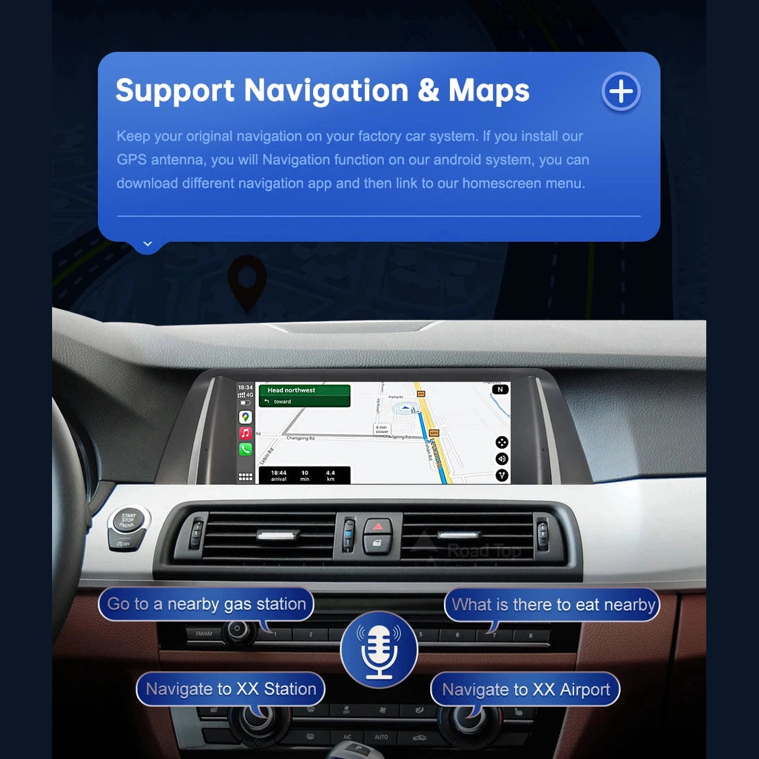 10.25 Inch Linux Display Multimedia Player For BMW Car 5 Series F10 F11 2011-2017 CIC NBT GPS Carplay Touch Screen