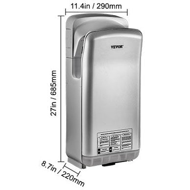 SucceBuy Hand Dryer Machinery Automatic High-speed Jet Double-sided Secure Robust Material Blade for Washroom Multicolor